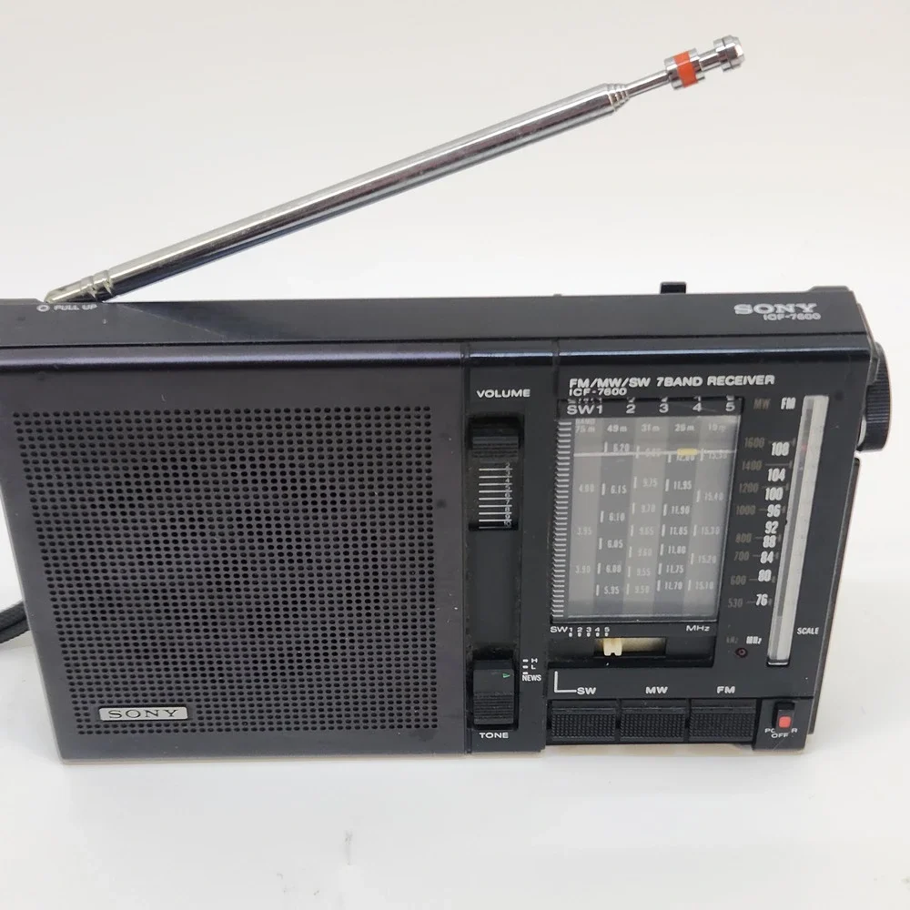 Vintage Sony ICF-7600 FM MW SW 7 Band Portable Radio Tested Read